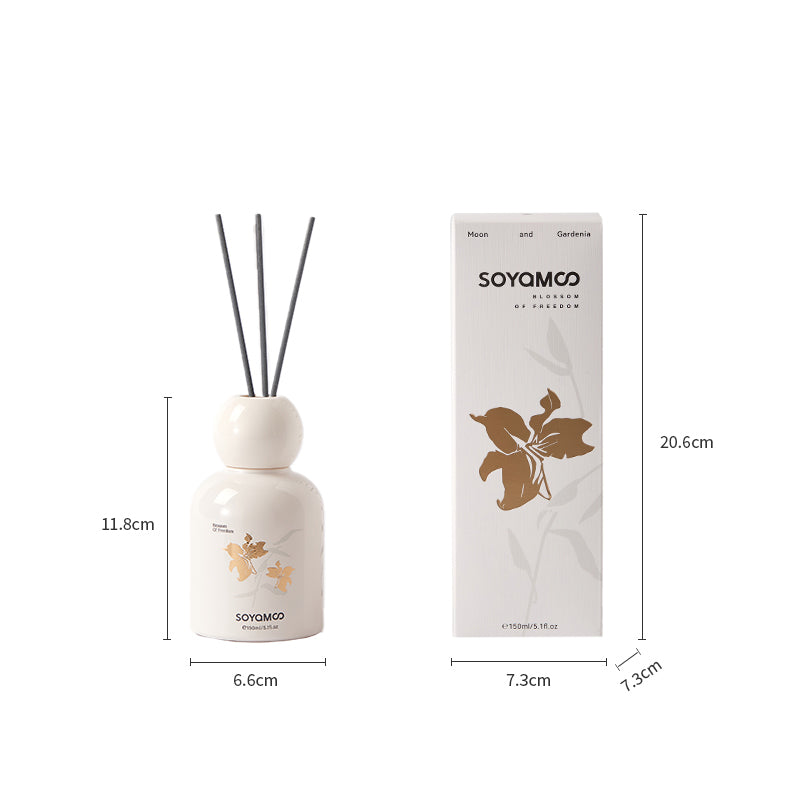Moonlit Gardenia Sculpted Round Shoulder Reed Diffuser � 150ml