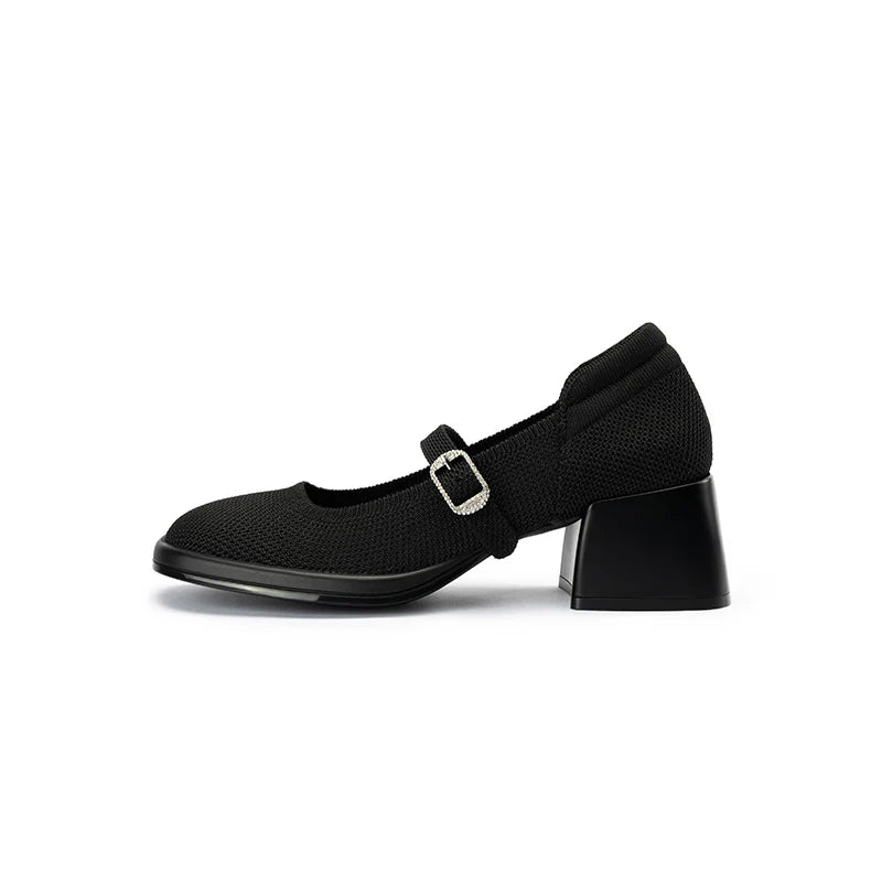 Lafayette Square Toe Mary Jane Pumps - Black