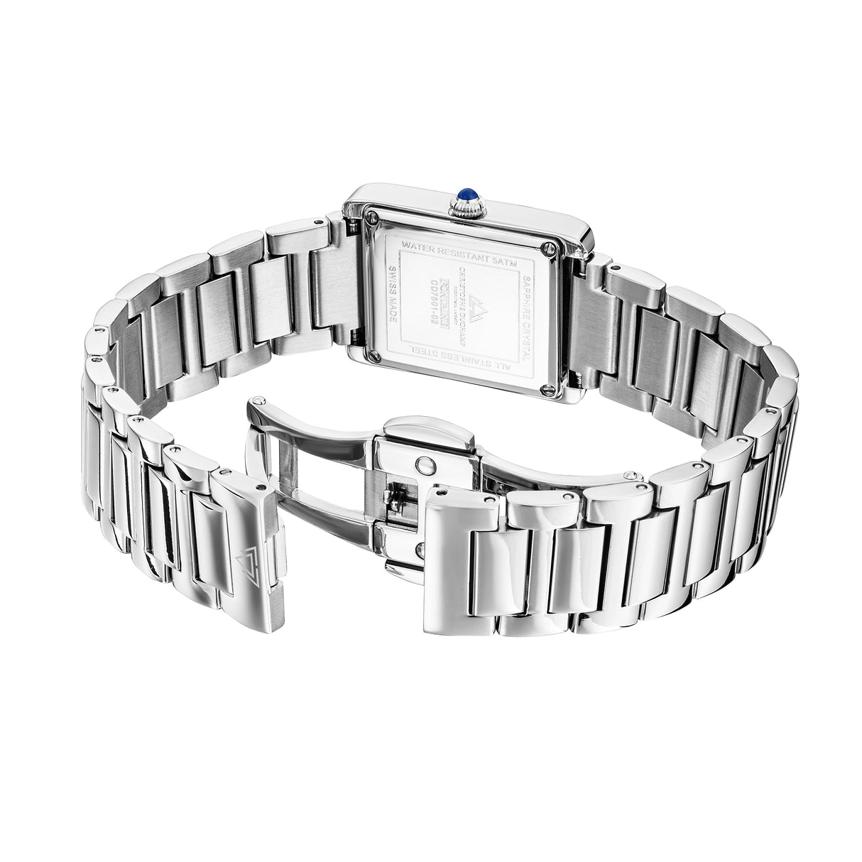 Christophe Duchamp Fontaine - Black Dial with Silver Stainless Steel Strap