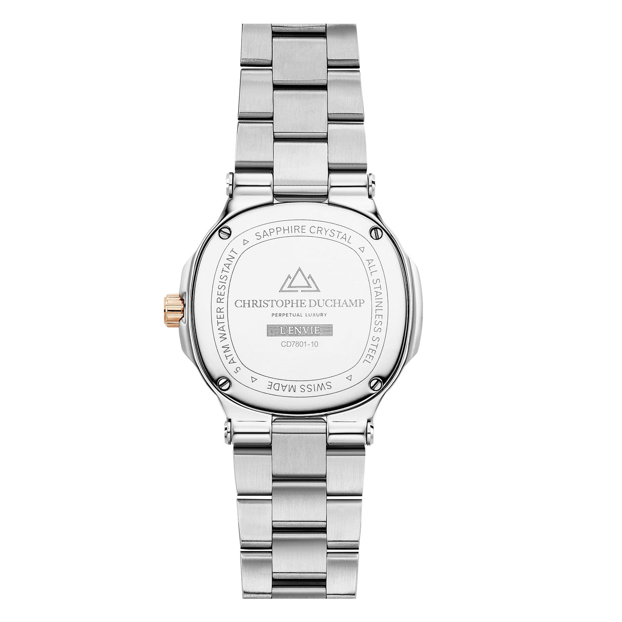 Christophe Duchamp L'envie (Womens) - Rose Gold Dial with Rose Gold & Silver Stainless Steel Strap