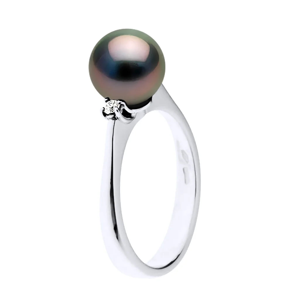 Manufacture Royale Ring Tahitian Pearl & Diamond White Gold
