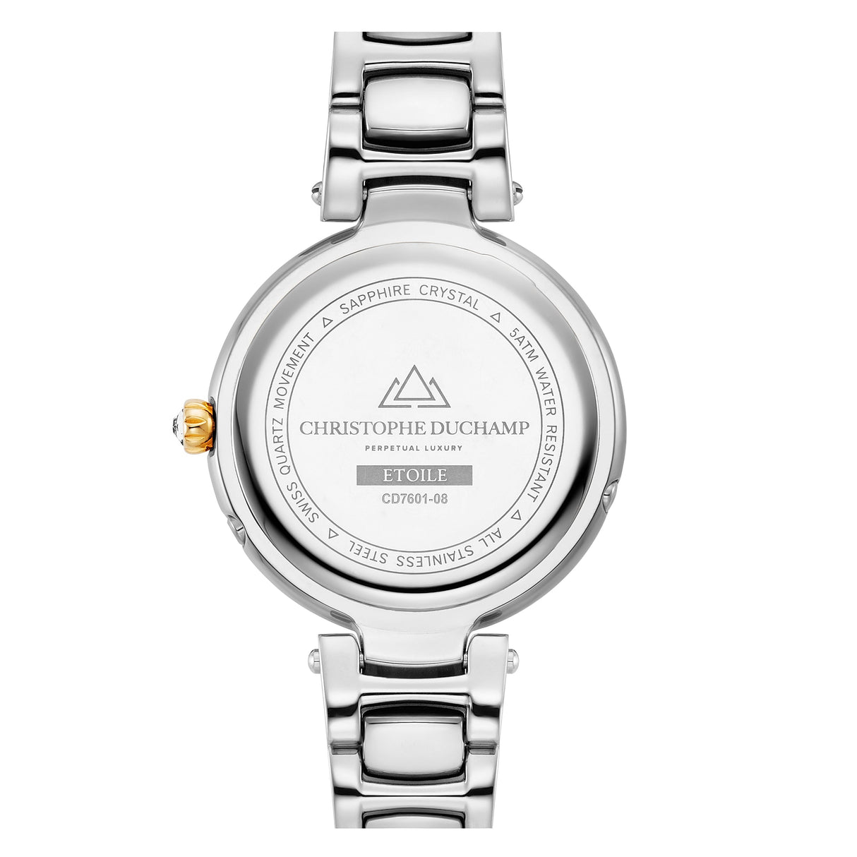 Christophe Duchamp Etoile - Black Dial with Gold & Silver Stainless Steel Strap
