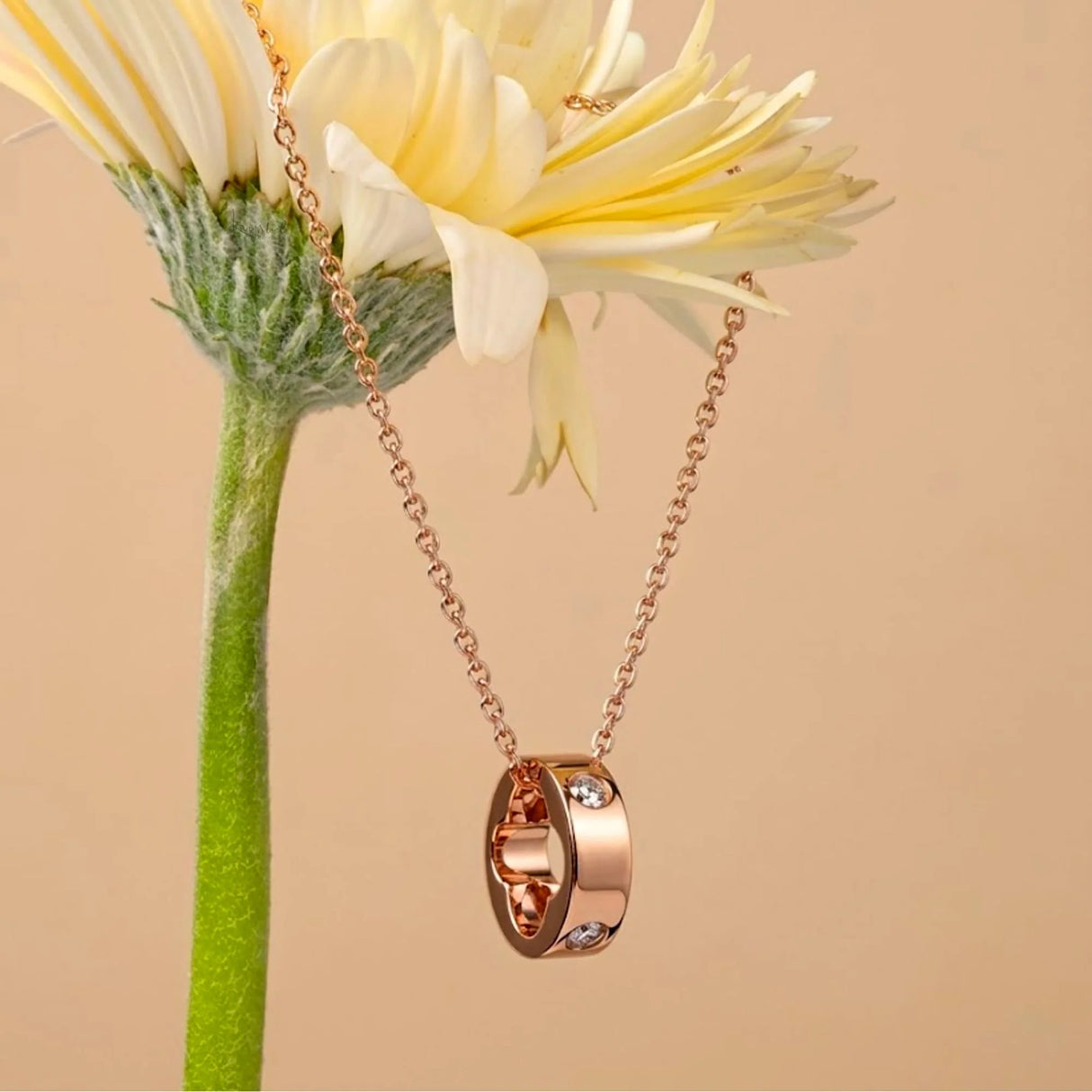 Krystal Couture Ring Pendant Necklace Embellished with SWAROVSKI Crystals