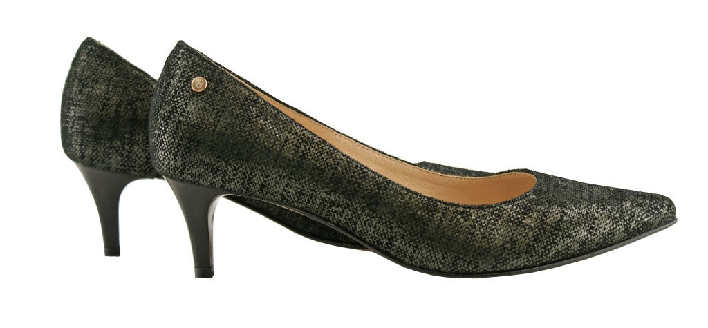 Bosccolo Womens Spike Heels Linen - Dark Green