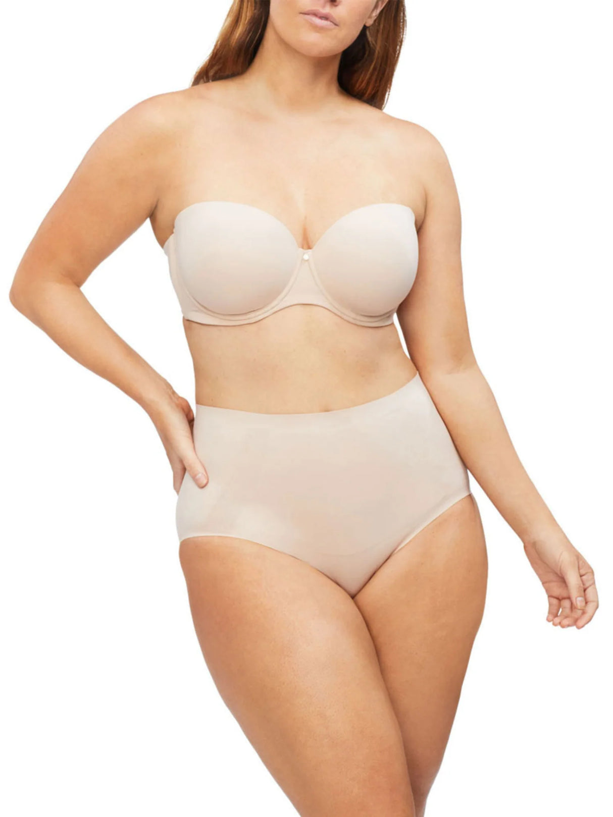 Nancy Ganz Body Define Strapless Bra - Warm Taupe