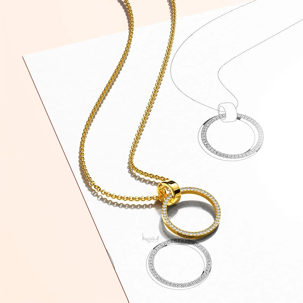 Boxed Orbit Earrings, Bracelet & Necklace Set with SWAROVSKI® Crystal in Gold