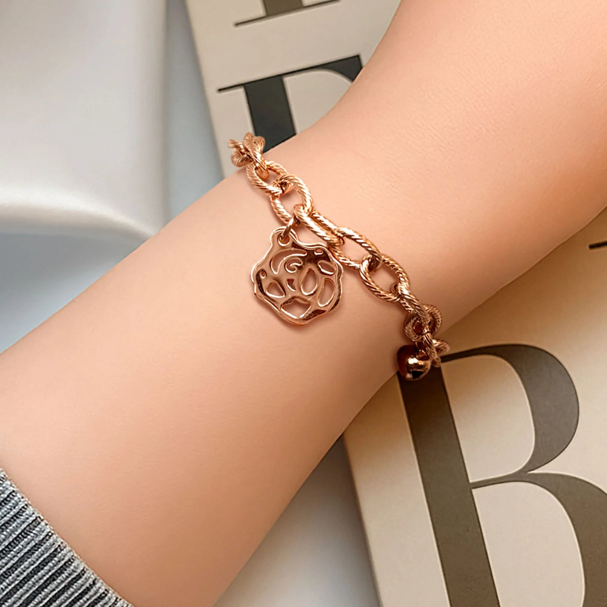 Bullion Gold Mixed Charm Bracelet