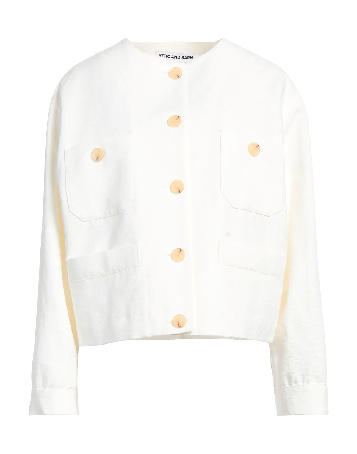 Attic And Barn Womens Jacket - Ivory
