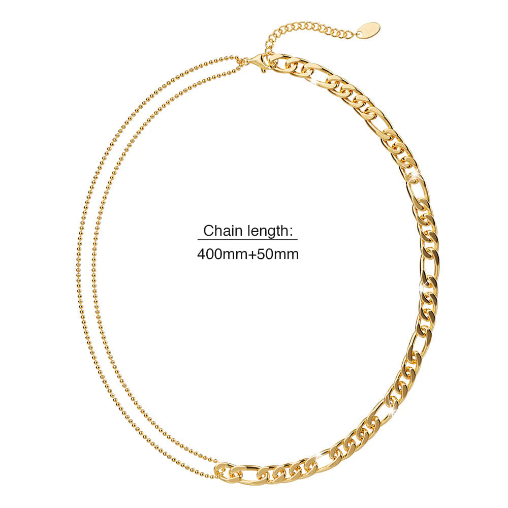 Bullion Gold Classic Figaro Ball Chain Necklace