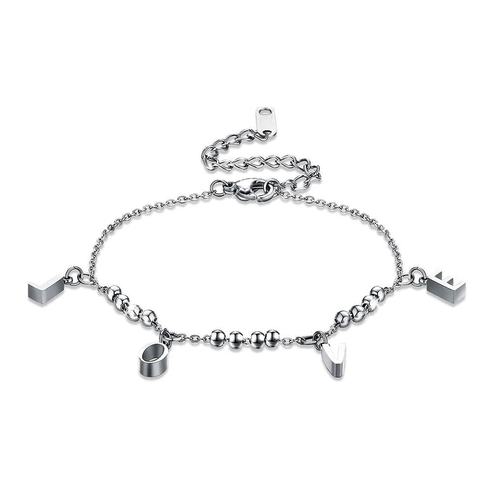 Bullion Gold Love Charm Bracelet