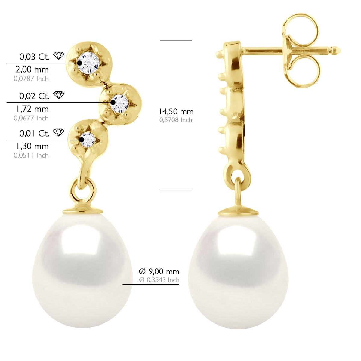 Earrings Prestige - Longueur 42 cm