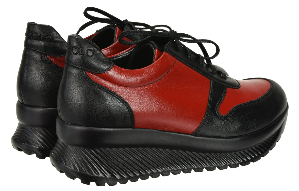Bosccolo Womens Sneakers - Black/Red