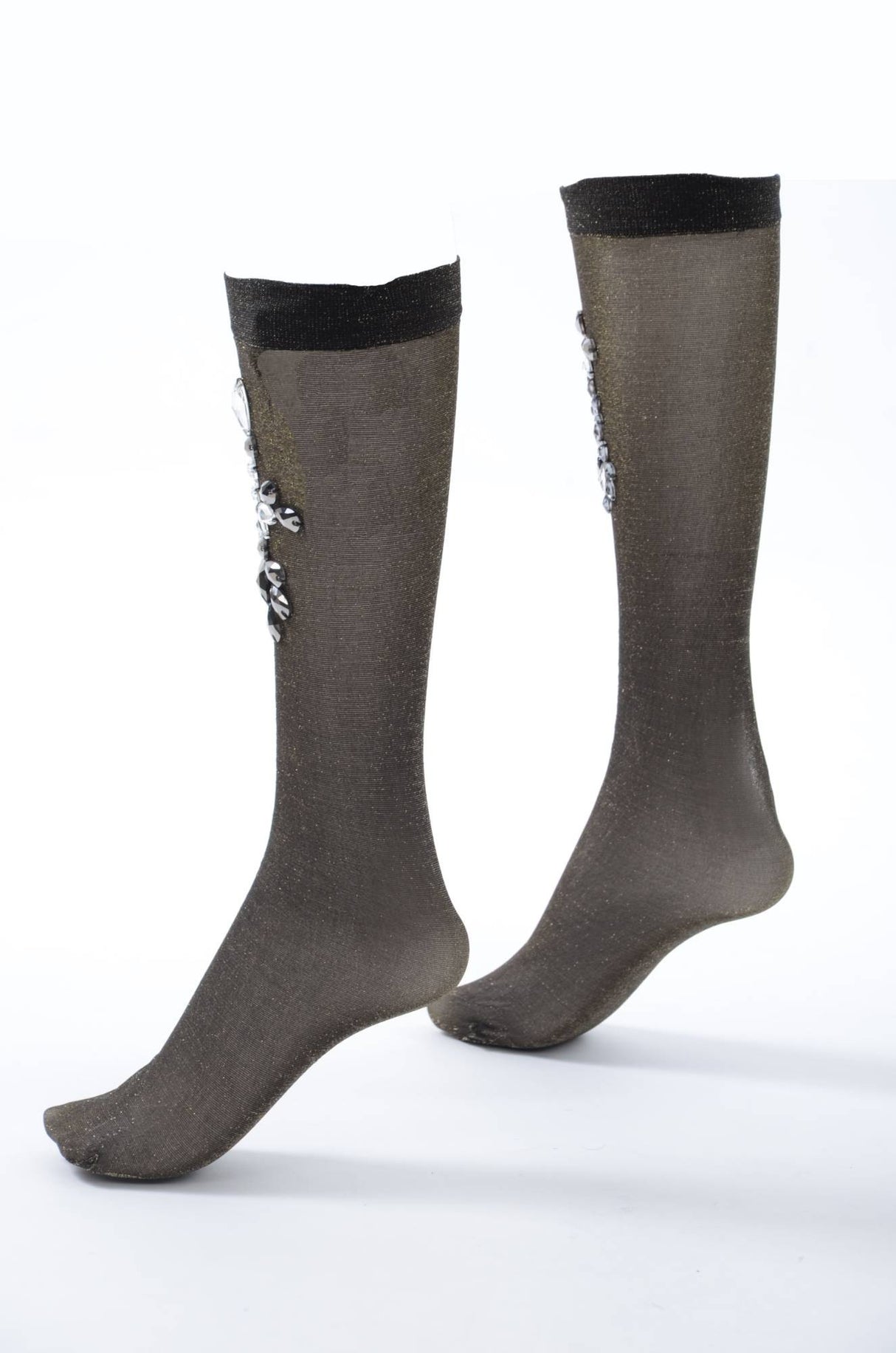 Dolce & Gabbana Women Cut Rhinestones Tights