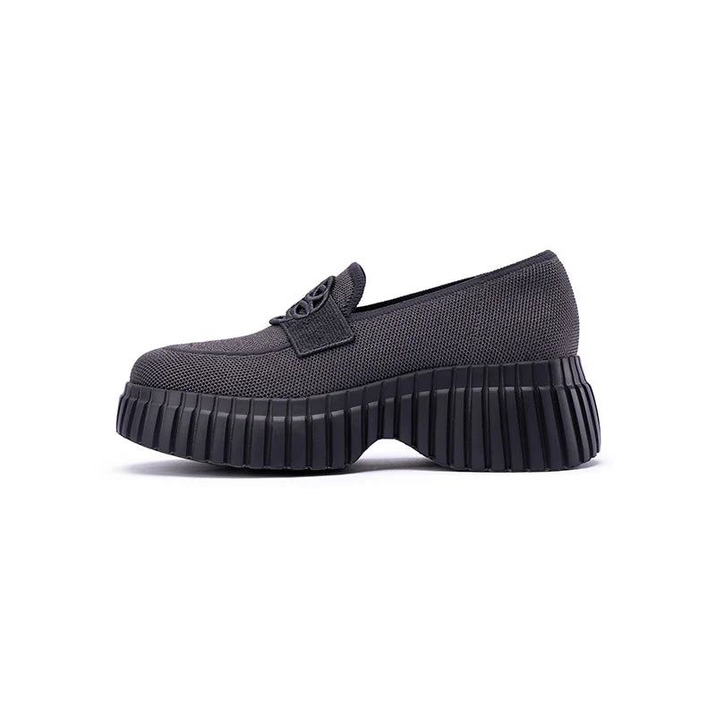 Gentleman Chunky Platform Loafers - Charcoal