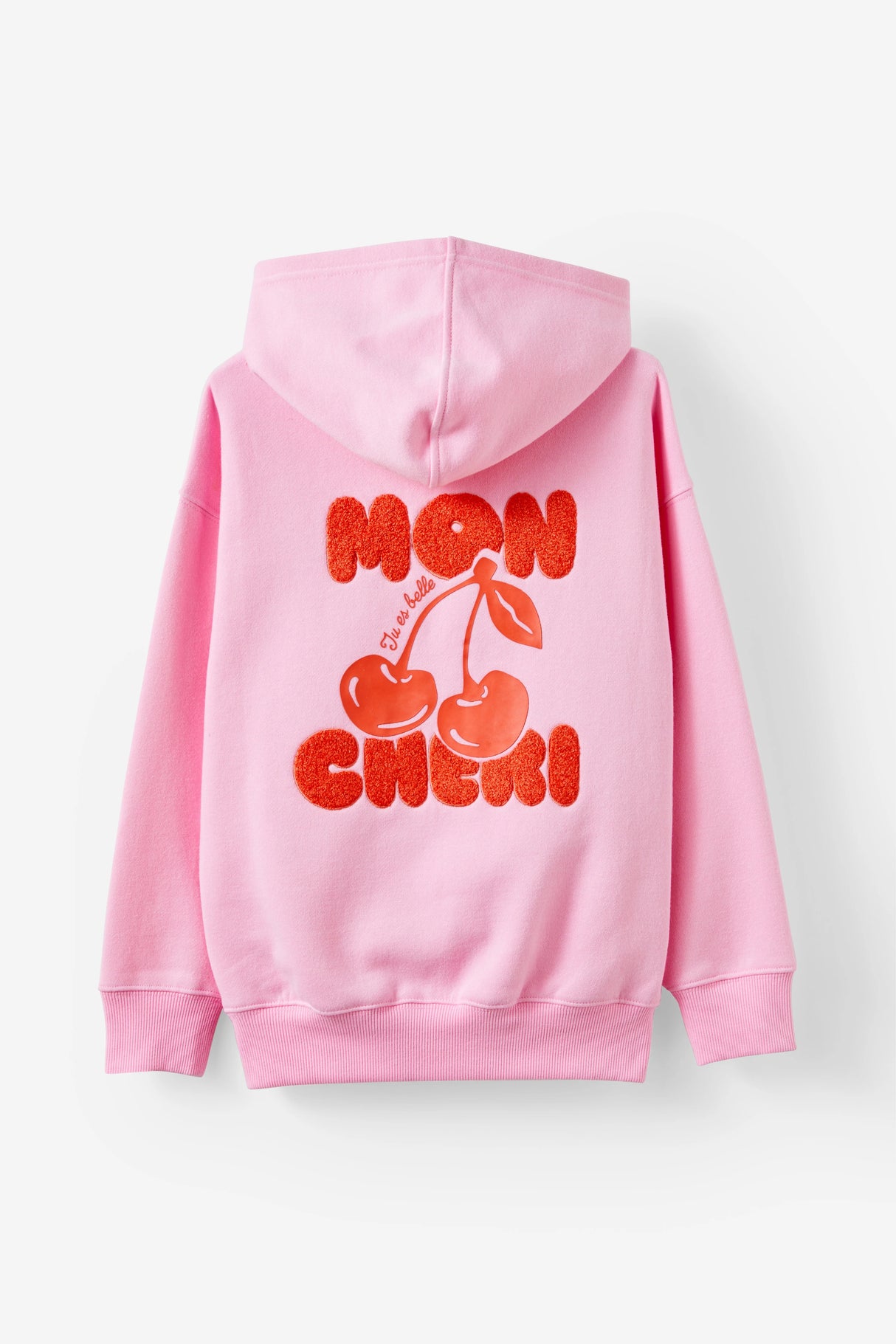 Cotton On Kids Girls Sammy Oversized Hoodie - Fairy Pink/Cherries