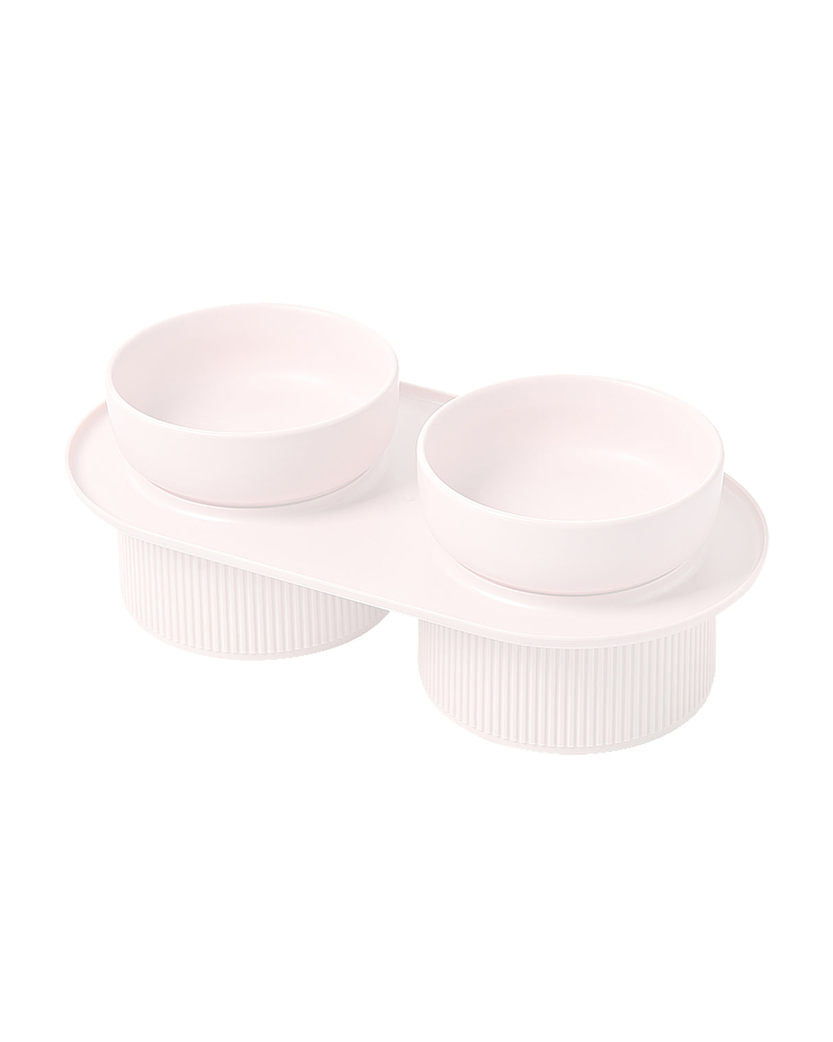 Ceramic Pet Food Bowl Pet Feeder Water Bowl Elevated Dog Cat Food Bowl - White