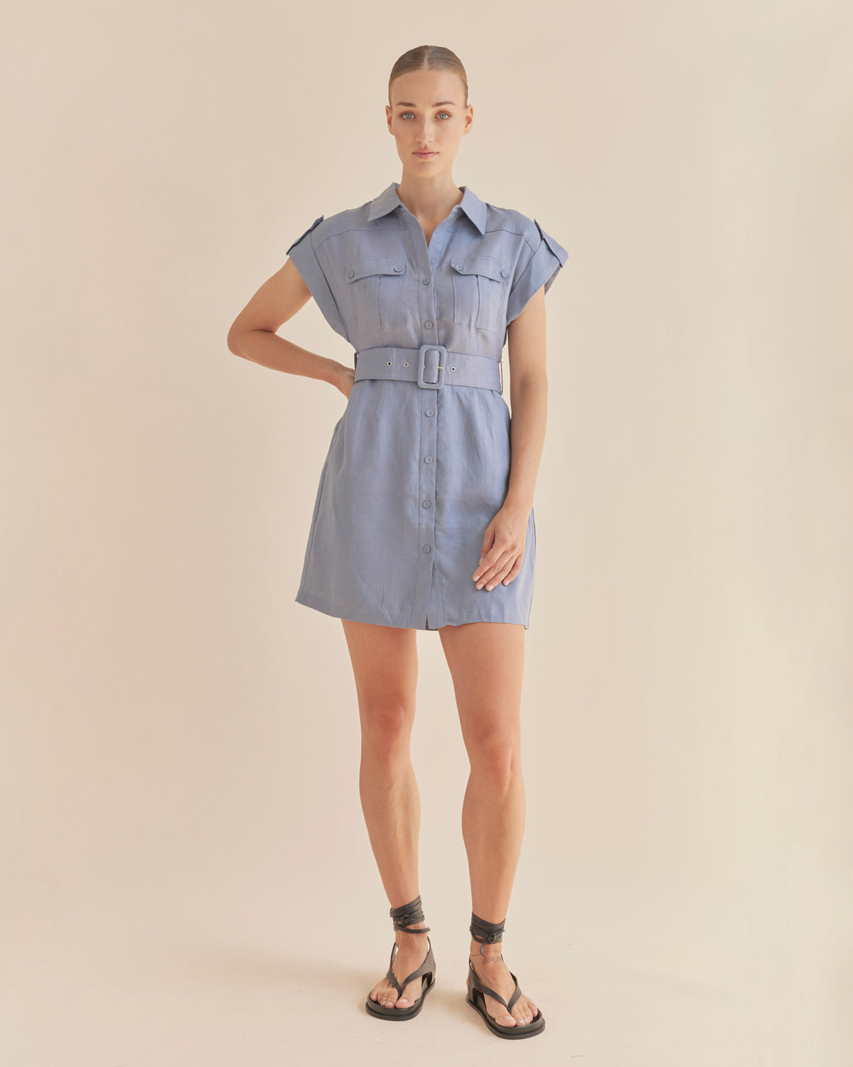 Amelius Esra Utility Mini Dress - Lazuli