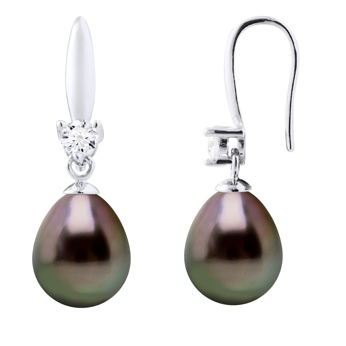 Earrings Silver 925 & Cubic Zirconia - Longueur 18 cm