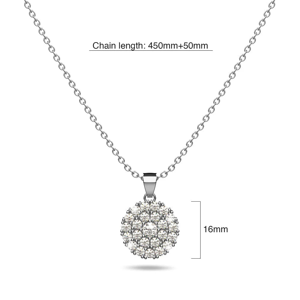 Crystal Heiress Silver Necklace