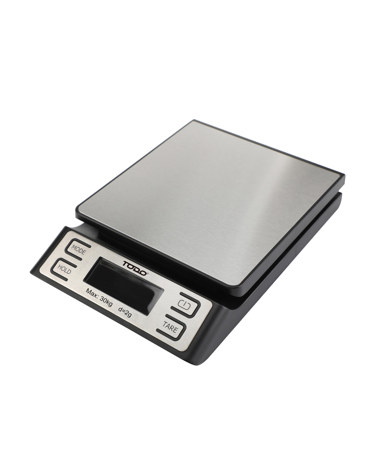 TODO 30Kg Digital Postal Scale Stainless Steel Plate Blue LCD Display Tare Post 2G Graduation