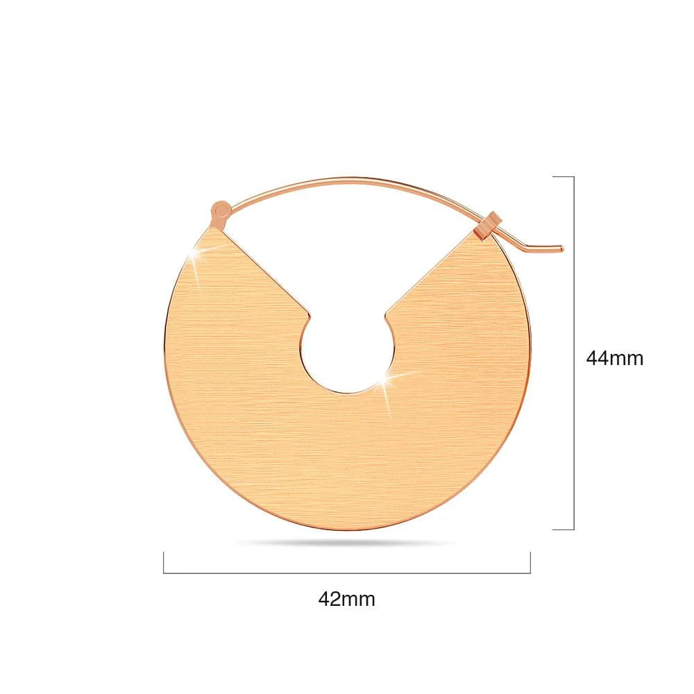Bullion Gold Grande Rose Gold Hoop Earrings