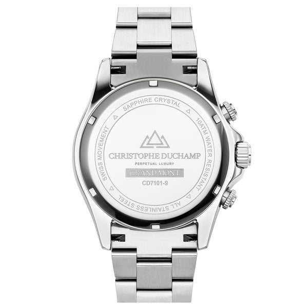 Christophe Duchamp Grand Mont - Silver Dial & 316L Stainless Steel Strap