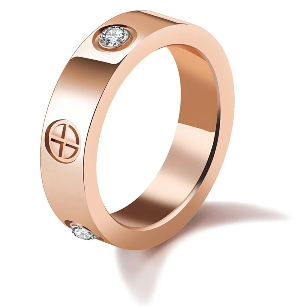 Bullion Gold Cross & Spark Promise Ring