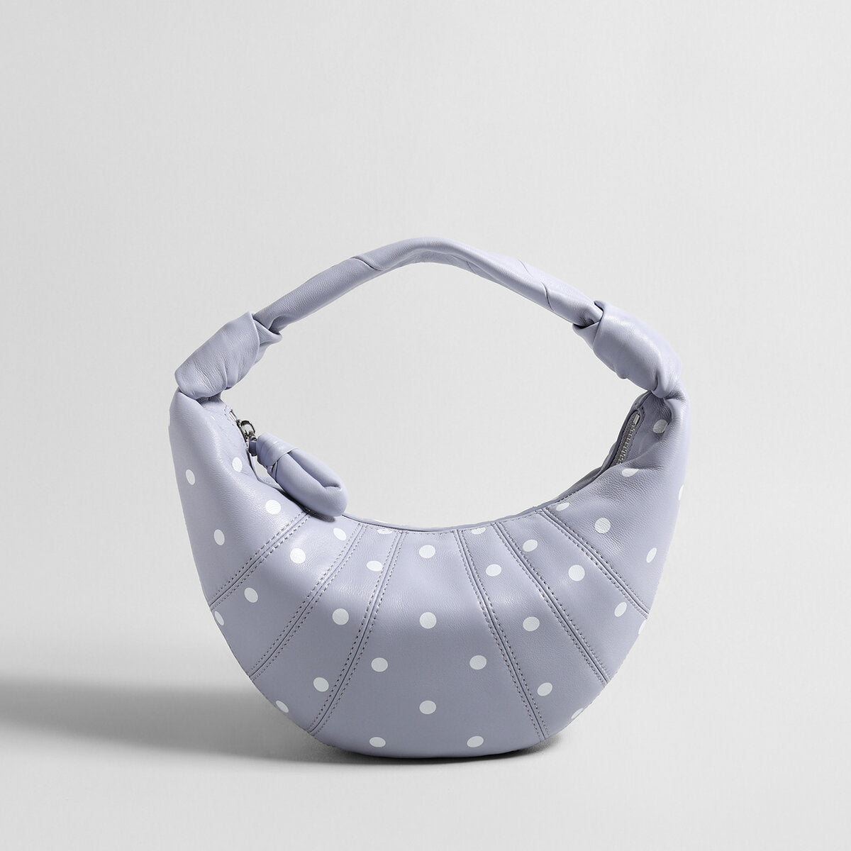 Polka Dot Dumpling Bag - Lilac