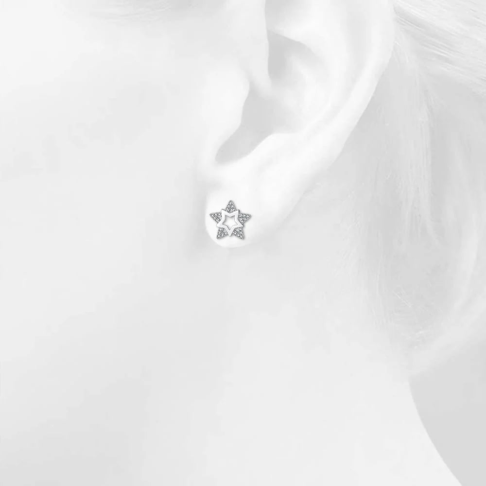 Bullion Gold Glowing Star Earrings