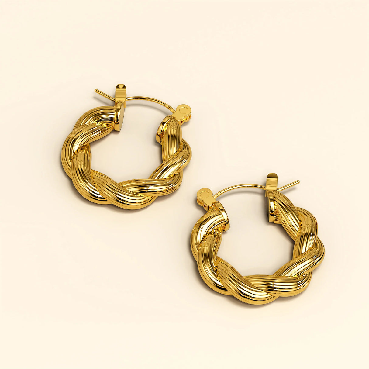 Bullion Gold Thea Twisted Hoop Earrings