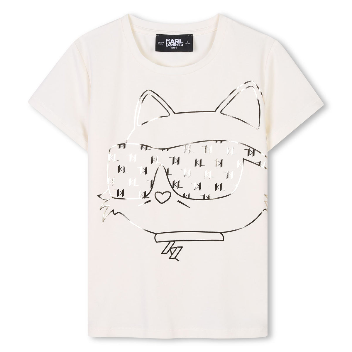 Karl Lagerfeld Girls Cafe Terrase D3 Short Sleeves Tee-Shirt - White