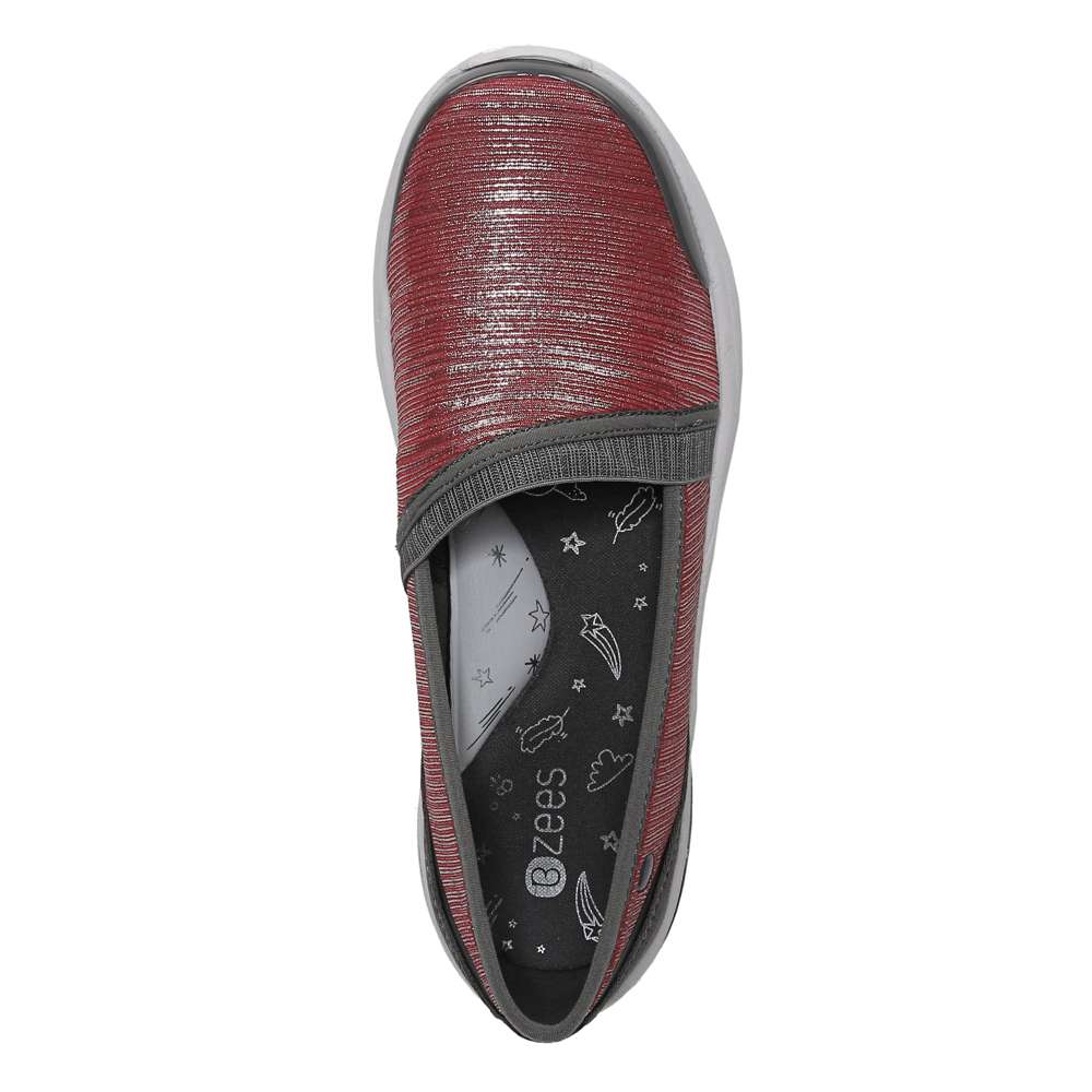 Bzees Lollipop Slip-On Casual Sneaker - Cherry Shimmer