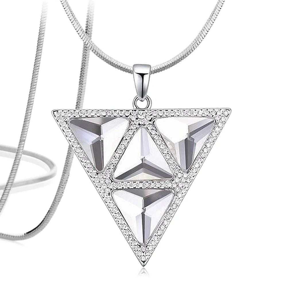 Krystal Couture Ancient Trilliant-Cut Crystal Long Necklace Embellished with SWAROVSKI Crystals