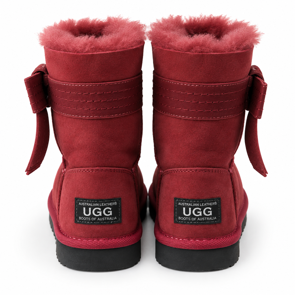 Australian Leather Ugg Classic Short Tassel Detail - Tomato - AU5