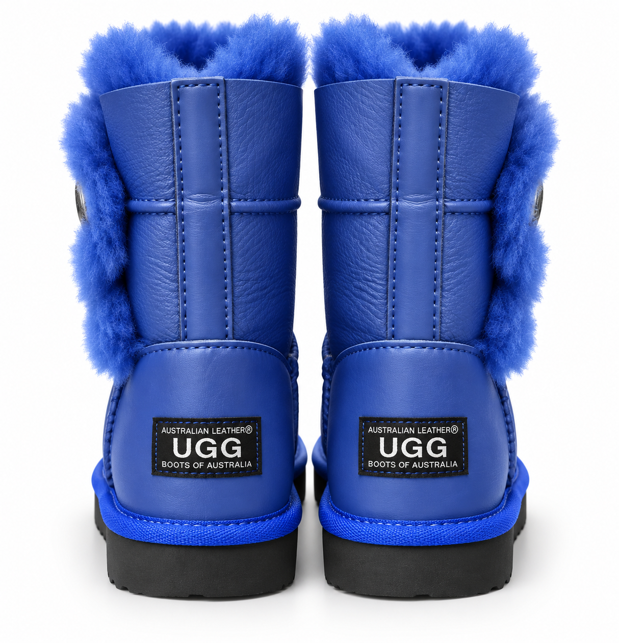 Australian Leather Ugg Classic Mini 1Button - Metallic Blue - AU5