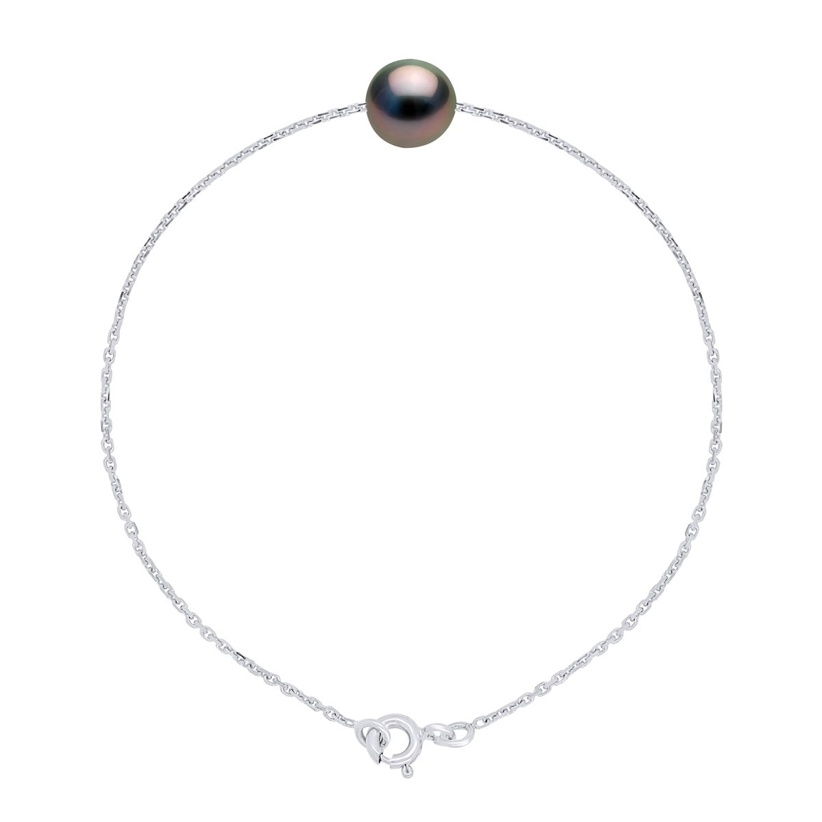 Bracelet Real Cultured Tahiti Pearl Round 8-9 mm - Longueur 42 cm