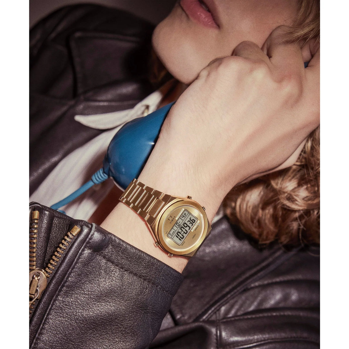 Timex Q Timex® Q80 Continental 39Mm Gold Stainless Steel Bracelet Watch