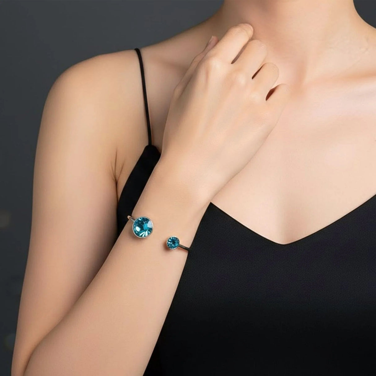 Krystal Couture Serene Bangle Embellished with SWAROVSKI Crystals