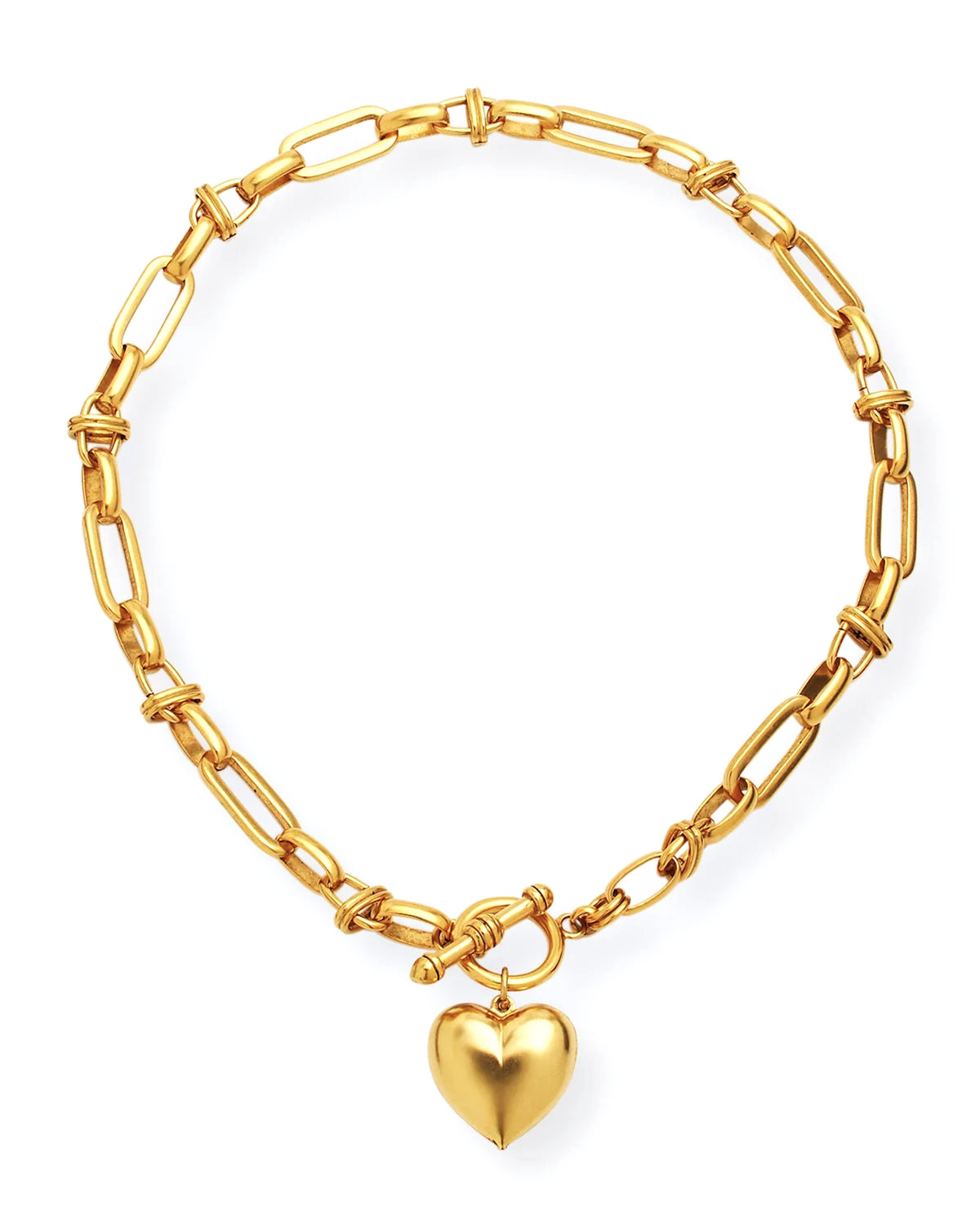 Liv Oliver 18K Gold Heart Charm Necklace