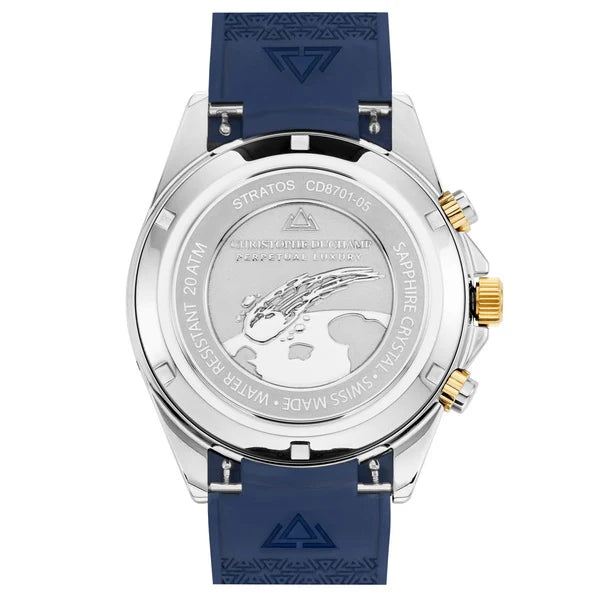Christophe Duchamp Stratos - Blue Dial & 316L Stainless Steel & FKM Rubber Strap