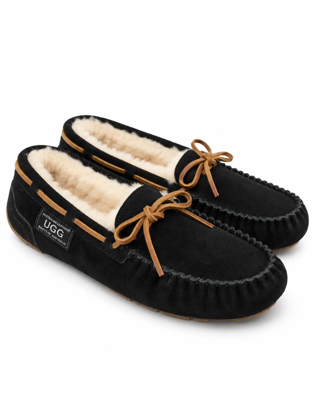 Australian Leather Ugg Moccasin - Black - AU4