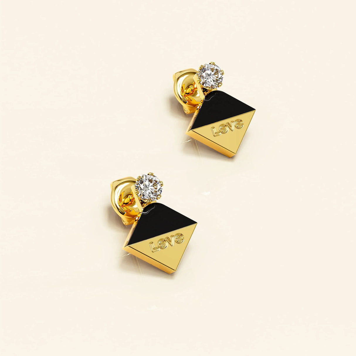 Bullion Gold Geo Love Earrings