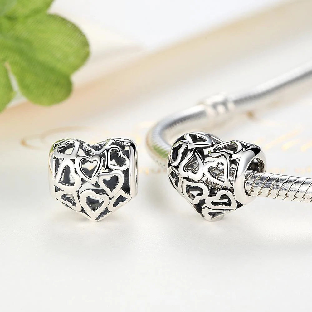 Solid 925 Sterling Silver Full of Amour Charm