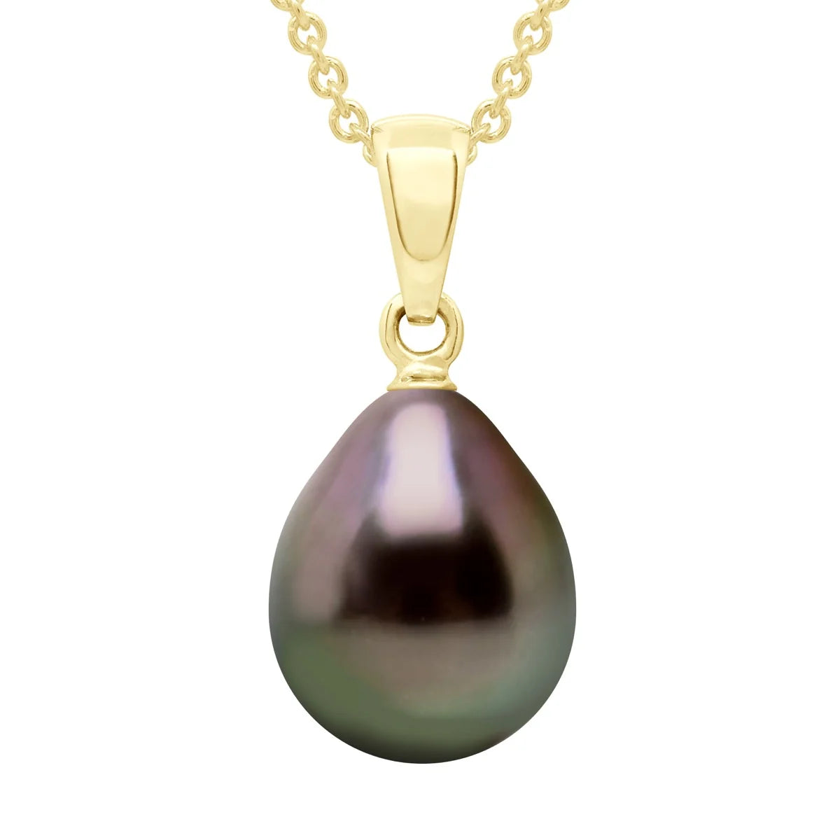 Pendant Drop Tahitian Pearl Yellow Gold