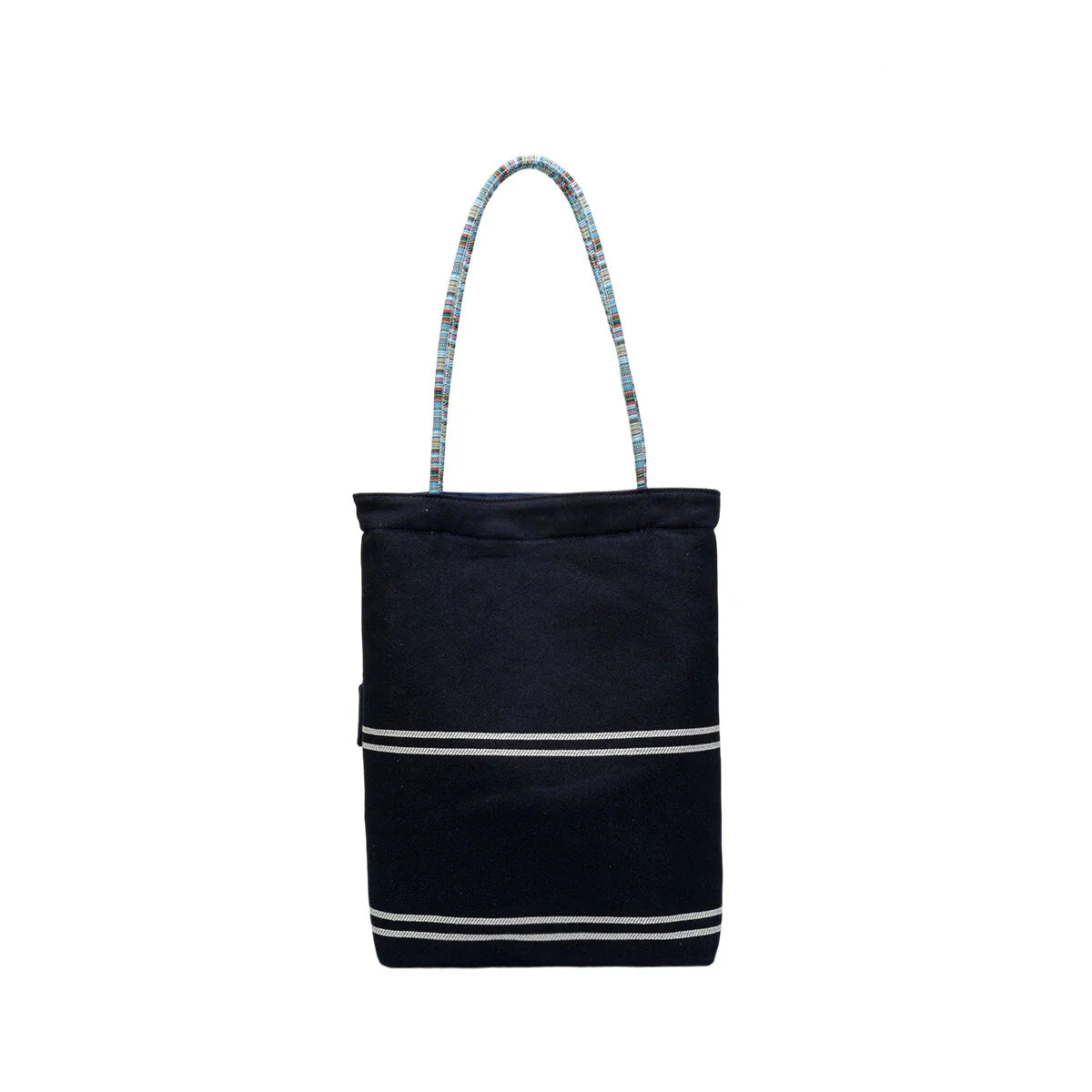 BAMEI Reversible Ramie Linen Tote Bag - Navy