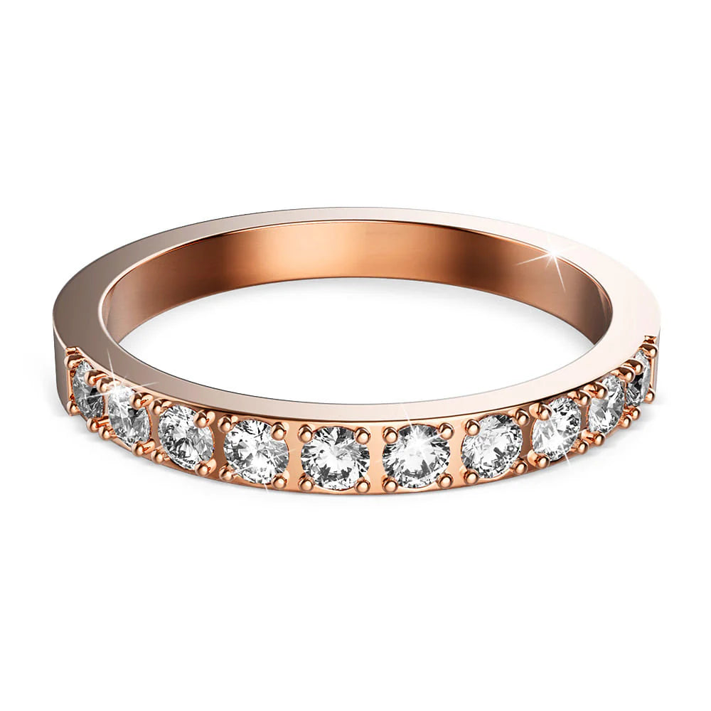 Bullion Gold Ceilia Half Eternity Rose Gold Ring