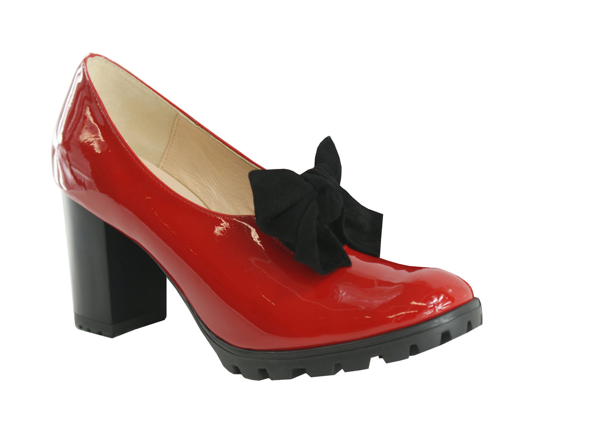 Bosccolo Womens Pumps - Red Lacquered