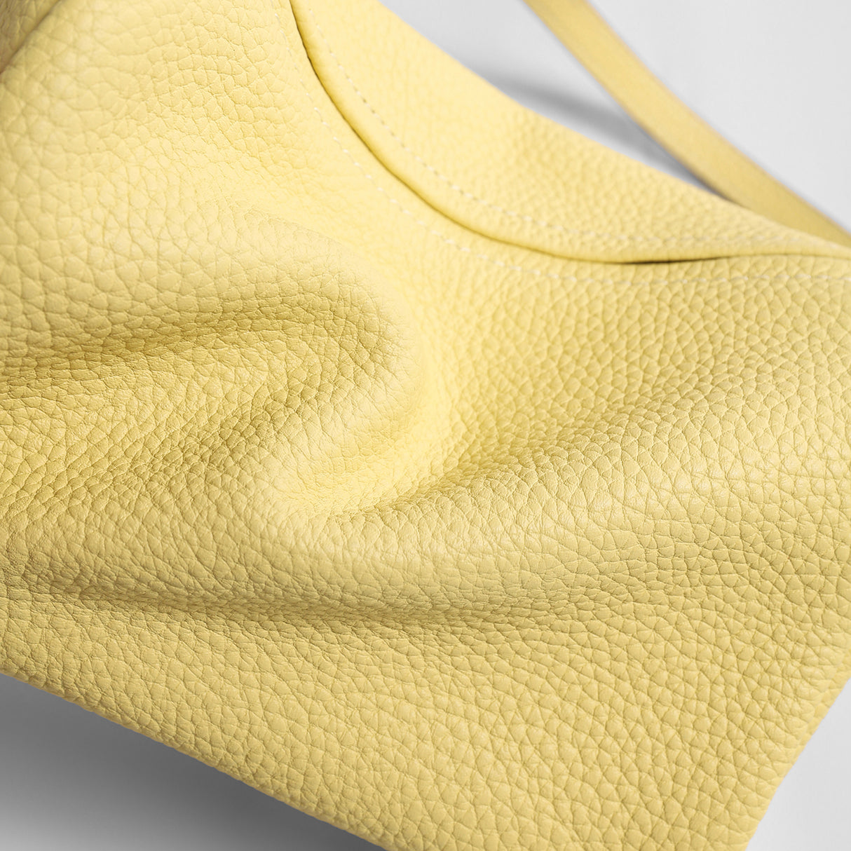 Premium Pebbled Calfskin Cylinder Bag - Yellow