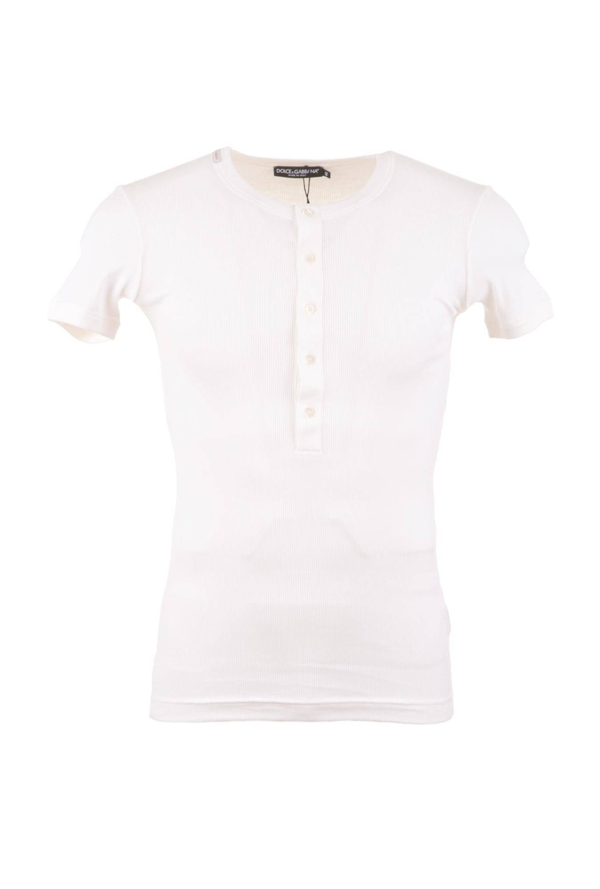 Dolce & Gabbana Men Henley Short Sleeve T-shirt