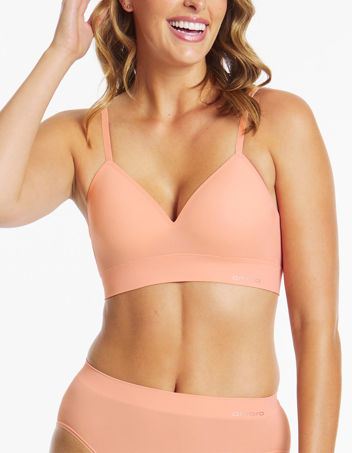 Ambra Bondi Bare Longline Bra - Sorbet
